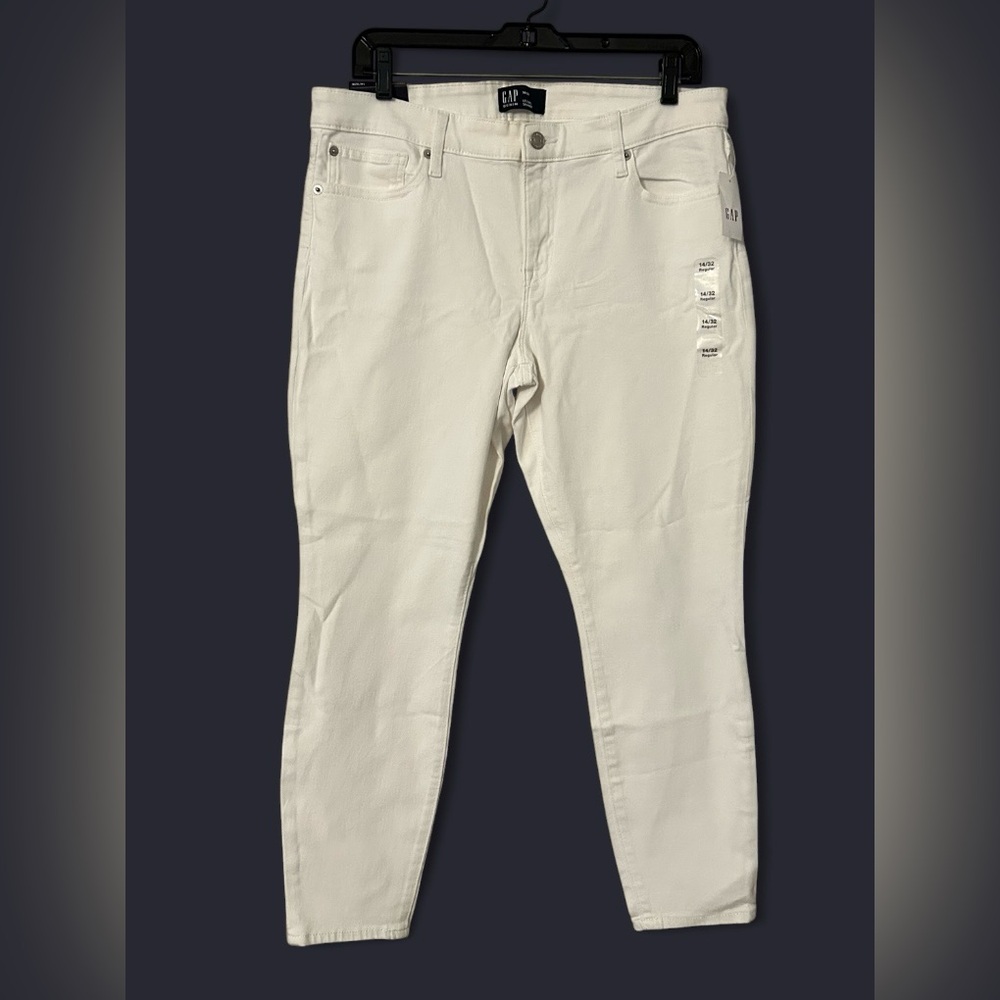 NWT Gap Legging Skimmer Jeans – White Denim – Women’s Size 14/32R